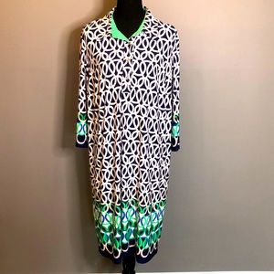 Sandra Darren Patterned Shirt Dress